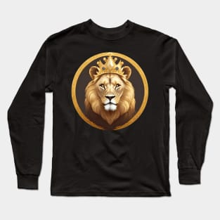 Regal Lion with Crown no.11 Long Sleeve T-Shirt